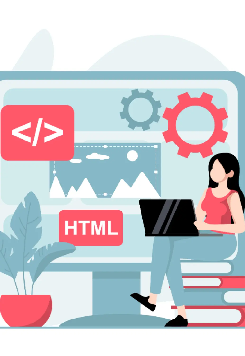 ホームページ制作のイメージ画像のカードが、重なったカードの2番目にある